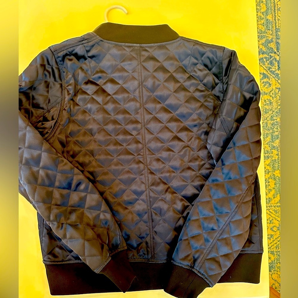 NWOT Tory Burch Sport Satin Quilted Bomber Jacket size Small - Picture 4 of 4